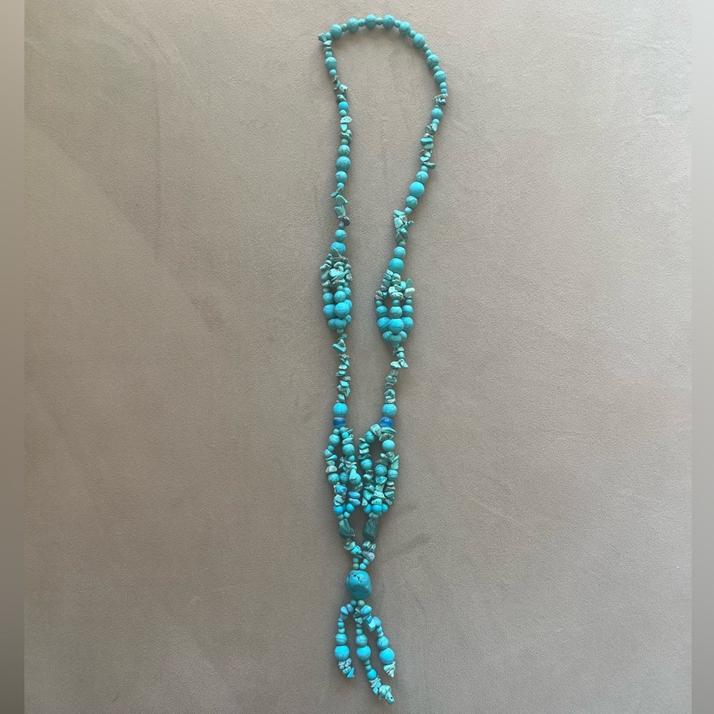 Turquoise Beaded Necklace | 17" - Picture 4 of 6